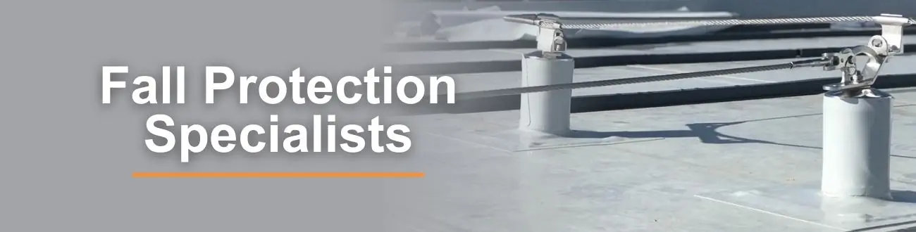 Roof with overlaid text: Roof protection specialists